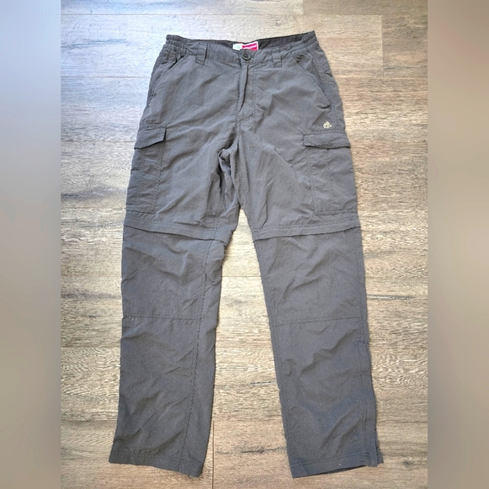 Craghoppers Insect Shield Mens 32R Cargo Pants Grey Outdoors Hiking Fishing